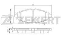 Колодки тормозные передние Daewoo Matiz 96288629= Zekkert-BS1285