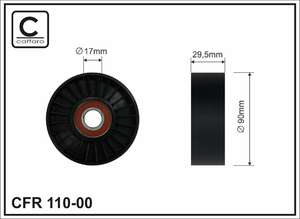 Ролик отдельно, Натяжитель поликлинового ремня dodge CARAVAN 3.0L Caffaro-11000 17x90x29.5mm