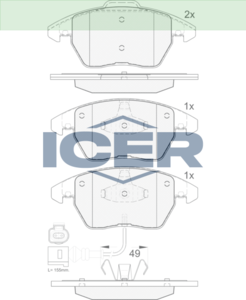 Колодки передние VW Golf Jetta Passat Polo Icwr-181567= LYNXauto-BD1203= VAG-5K0698151A= trw-GDB1550= Kotl-1550KT= Zekkert-BS1141= JD-JBP0278= AVANTECH-AV1903= Sangsin-SP2098= MASUMA-MSE0012