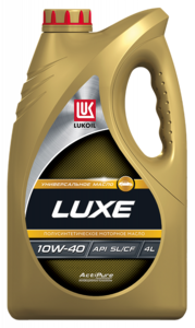 Масло моторное LUKOIL LUXE, SEMI-SYNTHETIC SAE 10W-40, API SL/CF (4L) ЛУКОЙЛ