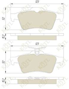 Колодки тормозные задние CITROEN C5 08>, FORD Focus II 05> / Focus C-Max 03>, MAZDA 3/5 05>, VOLVO C30/S40 04> Renault Megane Kotl-1938kt= Renault-Zekkert-bs1600= LYNXauto-bd5901= MINTEX-mdb2686