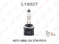 Лампа h27W/1 12V PG13 LynxAuto-L18027