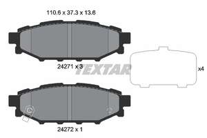 Колодки задние	26696AG051	Nisshinbo-NP7006= textar-2427101