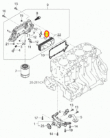 Кольцо уплотнительное HYUNDAI PORTER II 04- системы охлаждения, маслоохладителя AUTOGUR-RRHK117