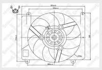 Вентилятор охлаждения Fiat Punto 1.1-1.6 93-00 STELLOX-2999059SX= Fiat-7741201 12v