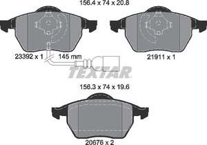 Колодки передние skoda	Octavia 1J0698151M= Textar-2339201