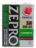 Масло моторное синт. железо Япония Idemitsu Zepro ECO Medalist SN 0W20 4L IDEMITSU-3583004= IDEMITSU-4253004