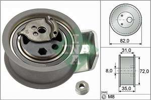 Ролик ремня ГРМ VAG A4 A6 FABIA OCTAVIA GOLF 4 PASSAT -10 1.2-1.9 DIESEL натяжной INA-531043620= snr-gt35737= AUDI-045109243A= AUDI-045109243C= FORD-1119021= FORD-YM216K254CA= SEAT-045109243C= SKODA-045109243C= VW-045109243A= VW-045109243C= skf-VKM11142