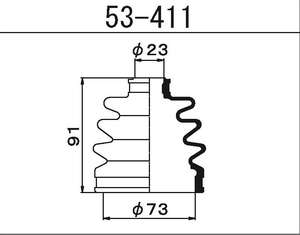 Пыльник ШРУСа внешнего HYUNDAI Lantra II / Grand Vitara SUZUKI-4411867D01= AVANTECH-BD0701= MARUICHI-53411= MASUMA-MF2013= TRUSTAUTO-TACB1004= mazda-F06922530 (комплект без смазки) Mazda 323 Familia MX-3  22x73x89mm