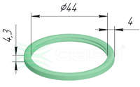 Прокладка термостата для а/м RENAULT: LOGAN, SANDERO, DUSTER кольцо уплотнительное