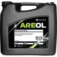 Масло моторное Areol Eco Protect 5W-30 синтетическое 20литров,  пластик, ACEA С3, MB229.51, vw504.00/507.00, BMW LL-04
