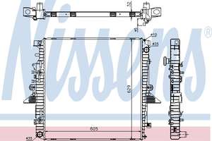 Радиатор охлаждения двигателя LAND ROVER DISCOVERY III (TAA) (04-) 4.4L i V8  ava-AU2198= nissens-64320A