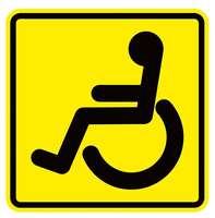 Наклейка знак "инвалид"