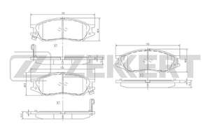 Колодки тормозные передние Nissan almera classic Samsung SM3 Zekkert-BS2323= nissan-4106095F0A= textar-2464701= KOTL-3563kt= Sangsin-sp1156= FIT-fp1193= Маркон-14602155