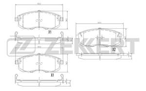 Колодки передние	D1060EM10A	zekkert-BS2806