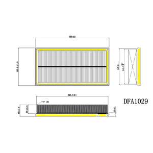 Фильтр воздушный 300x155x46mm SEAT Ibiza IV, SKODA Fabia, VOLKSWAGEN Polo DOUBLE FORCE-DFA1029= hola-sa137= Big Filter-GB9775= vag-03E129620= UFI-3016500= BOSCH-1457433319= MAHLE-lx1080= Hans Pries-109376755= Miles-AFAU255= Filtron-AP1494= Zekkert-LF1832