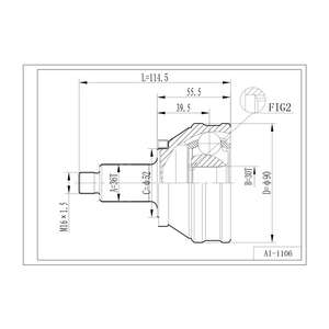 Шрус наружный	VW	Polo sedan 2012> 6Q0498099G= DOUBLE FORCE-DFCV909= INKO-380016 внешний 36/30 | перед прав/лев