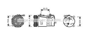 Компрессор кондиционера Ford Galaxy, Seat Alhambra, VW Sharan Ford-1111419= Ford-1440657