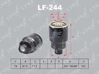 Фильтр топливный дизель 3/4-16UNF 62/72 H=153mm со сливом Lynx-LF244= Nissan-164037F40B= Mahle-KC189= FRAM-PS9638= Filtron-PP8571= JS-FC0046= Mann-WK94022