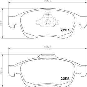 Колодки тормозные дисковые передн. DOKKER DOKKER Express DUSTER LODGY CAPTUR DUSTER FLUENCE (L30_) Renault-410600379R= TRW-GDB1789= Mintex-MDB3043