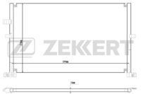 Радиатор кондиционера	1671713	zekkert-mk3177