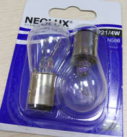 Лампа Neolux P21/4W N566 21/4W 12V BAZ15D 5XFS10 в блистере