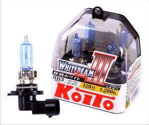Лампа высокотемпературная Koito Whitebeam 0756W 9005 (HB3) 12V 65W (120W) комплект 2шт в пластике