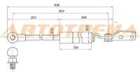 Амортизатор крышки багажника MAZDA MPV LW# 99-06 RH SAT-STLC6262620F