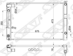 Радиатор охлаждения ДВС Alphard H10 2AZ 2005-2008гг. пластиковые бачки SAT-TY0030ANH101= toyota-1604128610