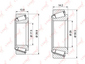 Подшипники ступицы задние NEXIA/Lanos Lynx-WB1124= DJB-EB108287= optimal-200012= Febi-06507= RUVILLE-5307 Внутренний диаметр, мм 17,5 / 29 Наружный диаметр, мм	39,9 / 50,3 Высота, мм	13,8 / 14,2