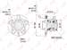 Ступица задняя/ для абс 5x105mm (J93) Chevrolet Aveo (T300) 11-, Opel Mokka 12- LYNXauto-WH1386= DJB-EB5845= GM-13500592= ILJIN-ij113045= Zekkert-RL1385