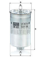 Фильтр топливный Audi 100 Gaz Mann-WK853= Mann-WK8341= vag-893133511= Mahle-KL88= Filtron-PP825
