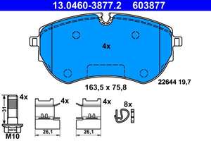 Колодки дисковые передние VW Amarok 2.0/2.0D/3.0D 10> VW	Amarok  ate-13046038772= vag-2H6698151A= textar-2264401= nibk-pn0737= DELPHI-lp3406= Brembo-P85173= LPR-05P2021