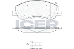 Колодки передние Amarok/ TRansit icer-141793204= Zekkert-BS1680= Ford-1721087= Kotl-1724kt= TRW-gdb1724