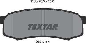 Колодки задние Land Cruiser Prado  textar-2194701= Toyota-0446660140= KASHIYAMA-D2090H=textar-2194703