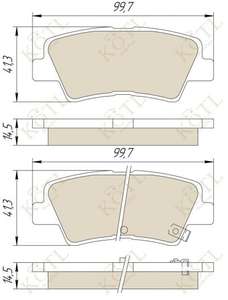 Колодки тормозные задние Elantra/Solaris/Accent, Kia Soul all 09> KOTL-3537kt= Sangsin=SP1401= sangsin-SP1239= TRW-GDB3494=Hyundai-58302A6A31 с индикатором износа механическим i30 ceed