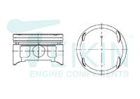ПОРШЕНЬ БЕЗ КОЛЕЦ MITSUBISHI 4G18 D76.0 STD на 1 цилиндр TEIKIN-43281STD= MD371686
