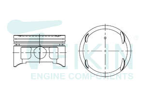 ПОРШЕНЬ БЕЗ КОЛЕЦ MITSUBISHI 4G18 D76.0 STD на 1 цилиндр TEIKIN-43281STD= MD371686