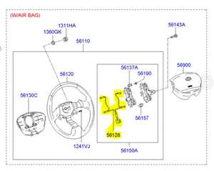 ПРОВОДКА РУЛЕВОГО КОЛЕСА ACCENT airbag мультируль