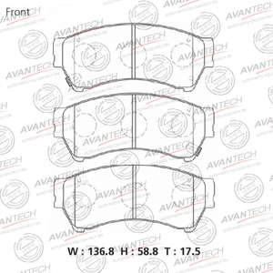 Колодки тормозные дисковые | перед | AVANTECH-AV293