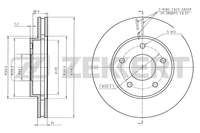 Диск тормозной перед. Zekkert-BS5650= MR334998