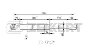 Пружина газовая багажника Ford S-Max 2006> Zekkert-GF1980 670N	d2=18mm d1=8mm Lmax=605mm	H=233mm FORD	6M21R406A10AD FORD	1434296 FORD	6M21R406A10AB FORD	1381555 FORD	1432167