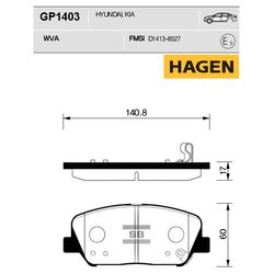 Колодки тормозные передние Kia Ceed for breakes R16 140mm TRW-GDB3582= HSB-HP1046= SANGSIN-SP1403 Качество оригинала