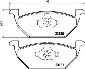 Колодки тормозные дисковые передн. A1 (8X1  8XF) A1 Sportback (8XA  8XK) A3 (8L1) CORDOBA (6K2) Fabia Mintex-MDB2034= sangsin-sp1701= Kotl-1984KT