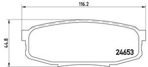 Колодки тормозные задние Land Cruiser 200 brembo-P83098= toyota-0446660160= Nibk-PN1542= textar-2465301= textar-2465304