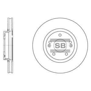 Диск тормозной передний Hyundai Santa Fe II, KIA Sorento III 2.0-2.7 06> D1=298mm d2=69mm S=28mm H=49.2mm