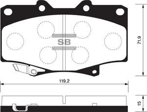 Колодки торм.дисковые Hi-Q TOYOTA LANDCRUISER sangsin-sp1217